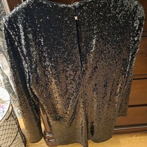 Reformation Black Sequen Dress